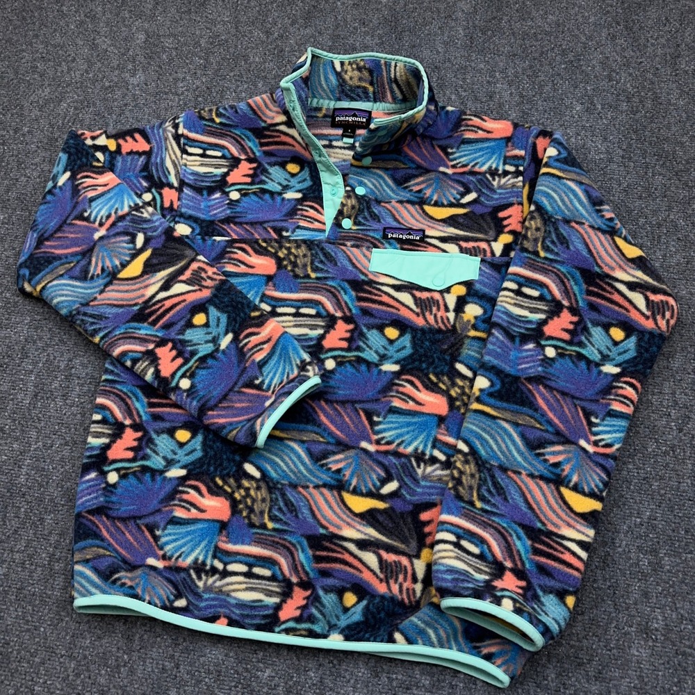 Patagonia Lightweight Synchilla Snap-T Pullover Women's Small Joy Pitch: Blue